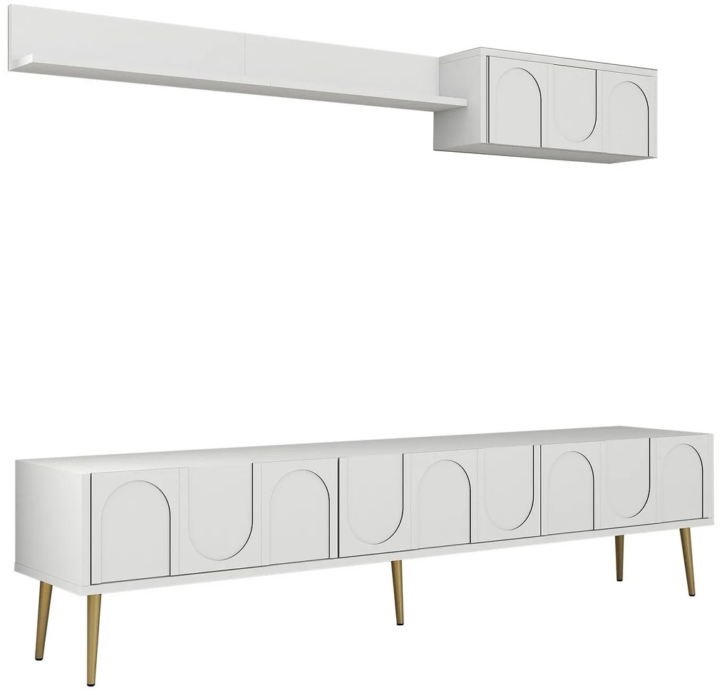 ****
Unidade de TV Lyon – Branco e Dourado – 180 cm x 43 cm x 35 cm
*