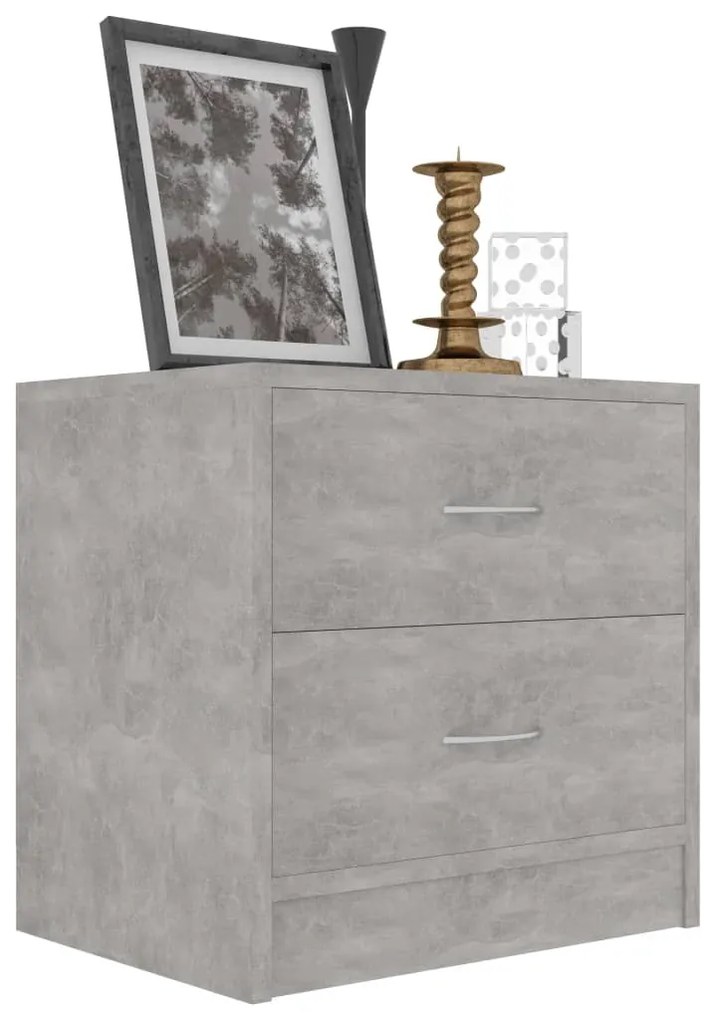 Mesa de cabeceira 40x30x40cm derivados de madeira cinza cimento