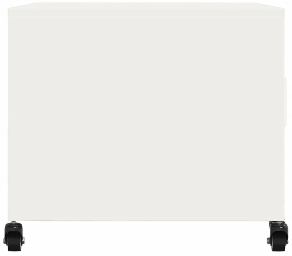 Mesa de centro 68x50x43,5 cm aço branco