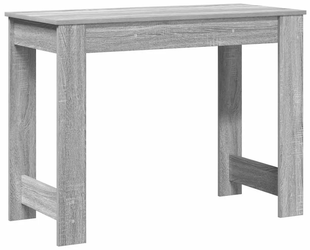 Secretária 100x45x75cm derivados de madeira cor cinzento sonoma