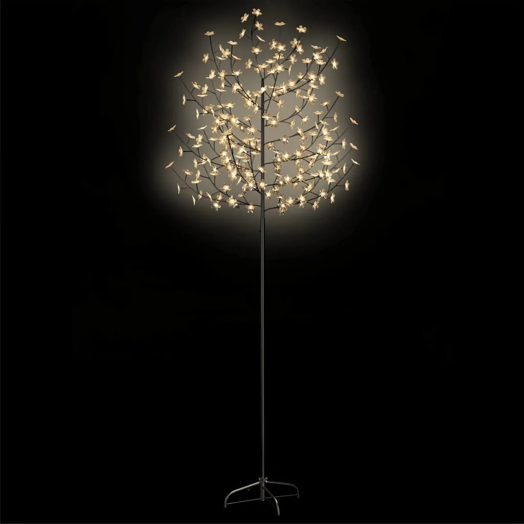 Árvore de Natal 220 LED flor cerejeira luz branco quente 220 cm