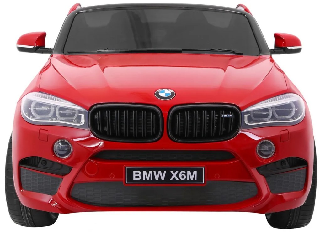 Carro elétrico para Crianças BMW X6M XXL 12V Rodas Espuma EVA, Assento couro ecológico Vermelho Pintado