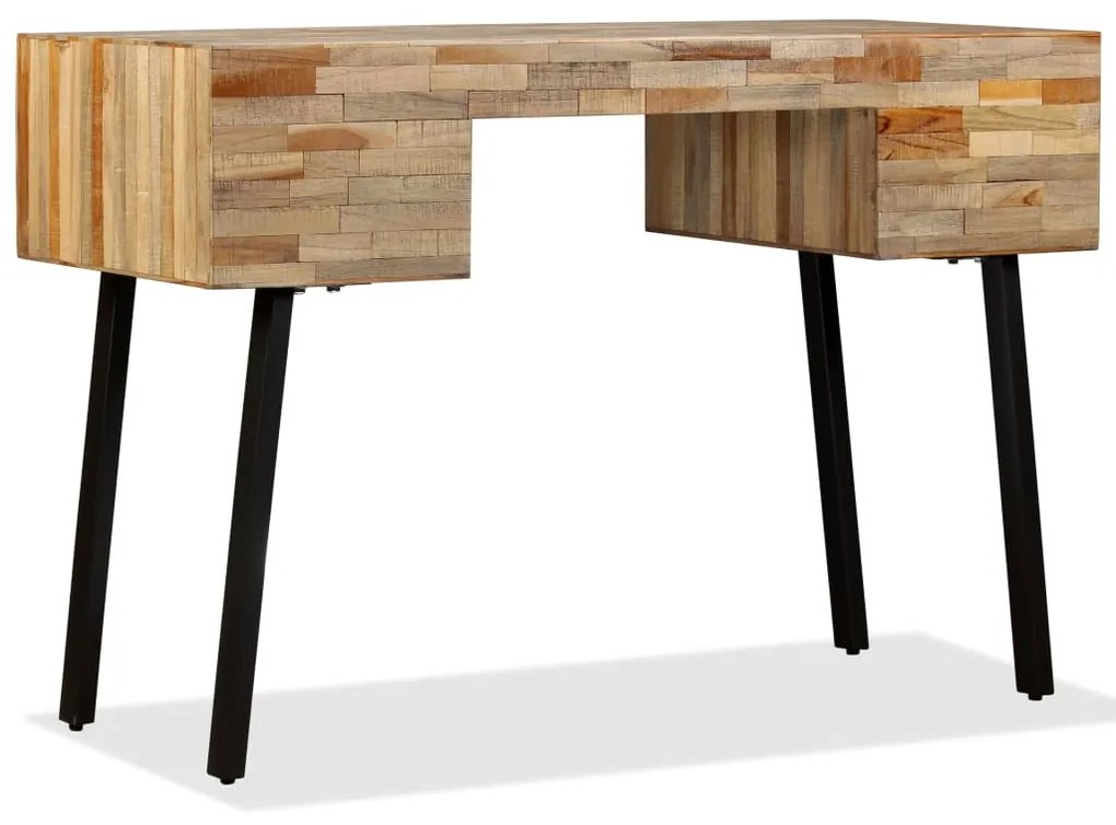 Secretária em teca reciclada maciça 110x50x76 cm
