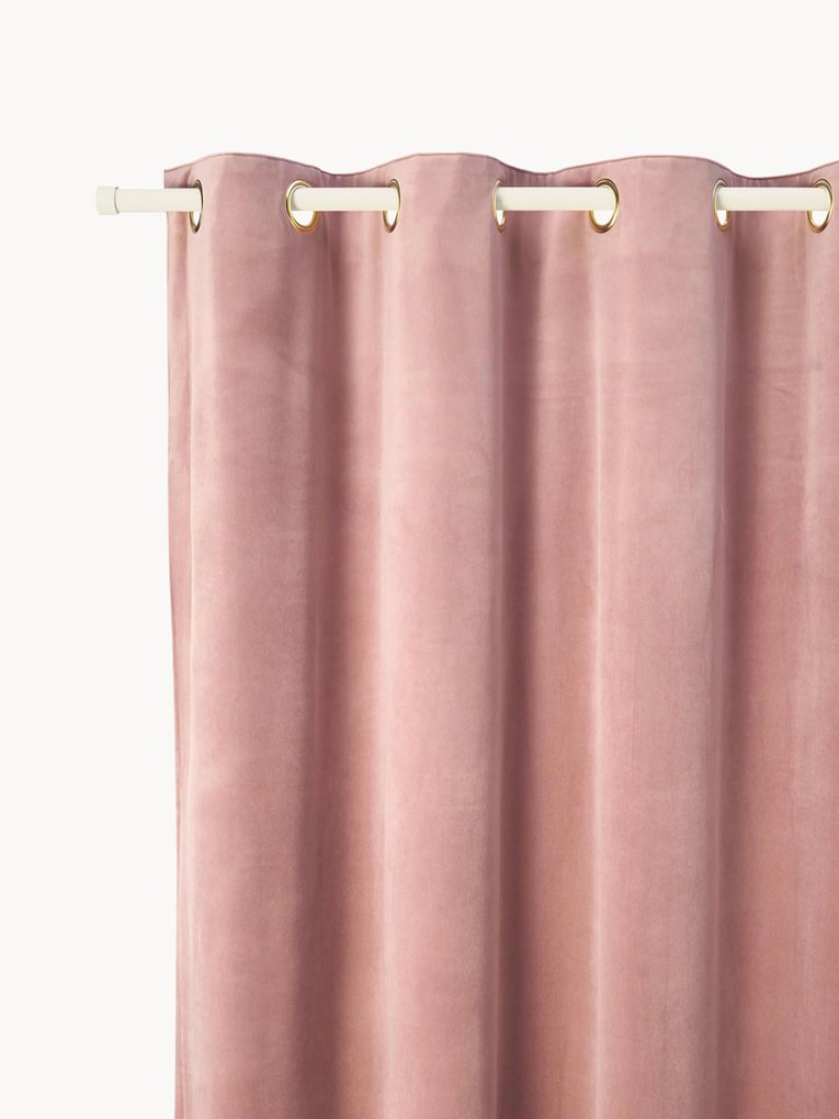Cortinas em veludo com ilhós Rush, 2 uni.