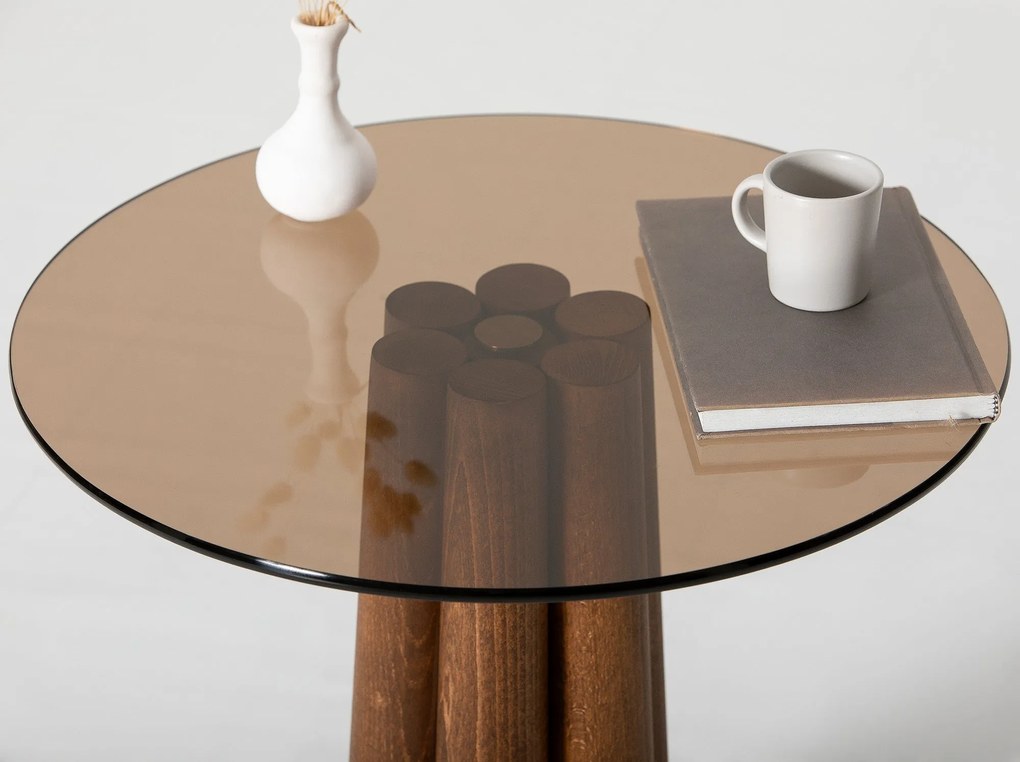Mesa de Centro Thales – Bronze Walnut – 50 cm x 50 cm x 50 cm