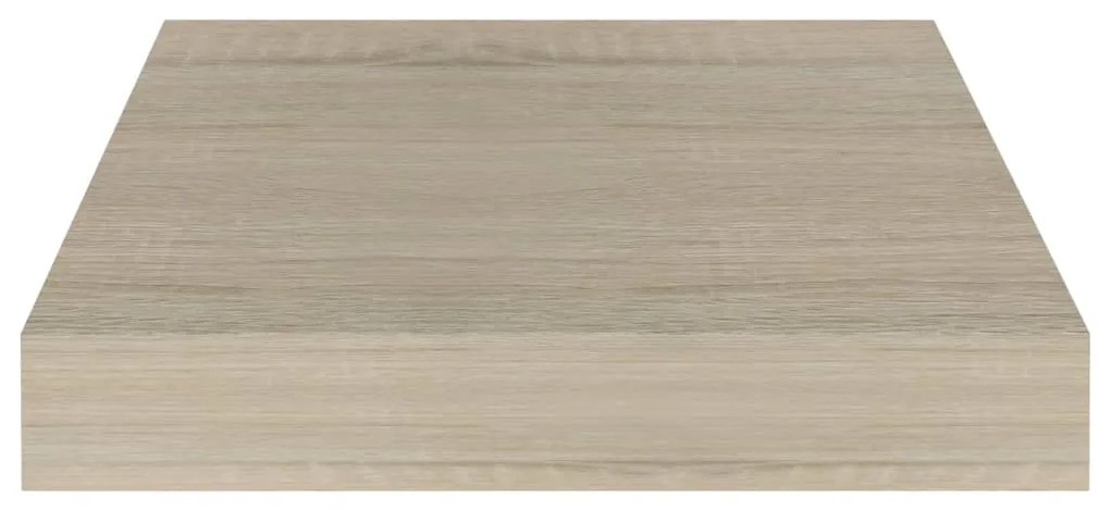 Prateleiras de parede suspensas 2pcs 23x23,5x3,8cm MDF carvalho