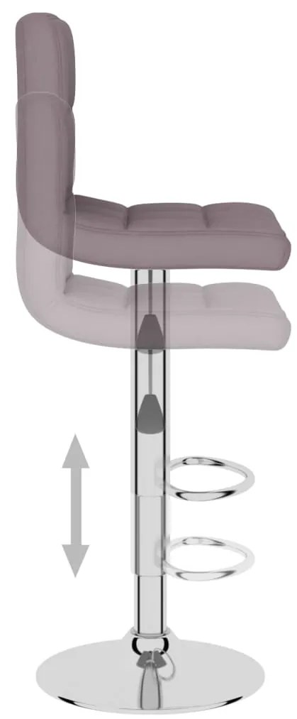 Bancos de bar 2 pcs tecido cinzento-acastanhado
