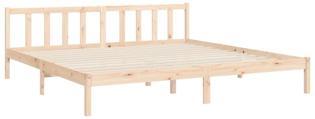 Cama sem colchão 200x200 cm madeira de pinho maciça
