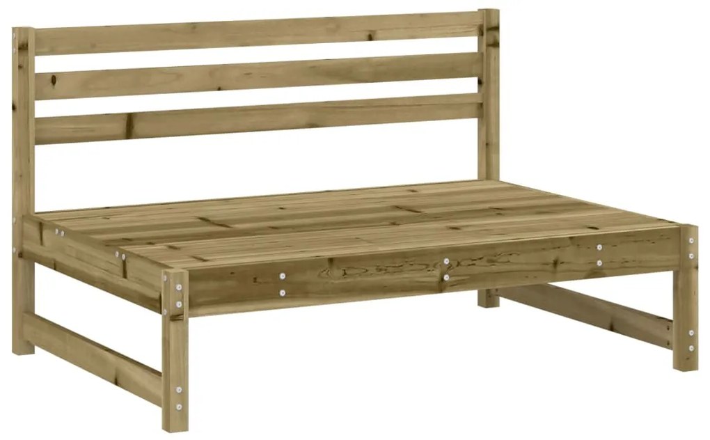 6 pcs conjunto lounge de jardim madeira de pinho impregnada