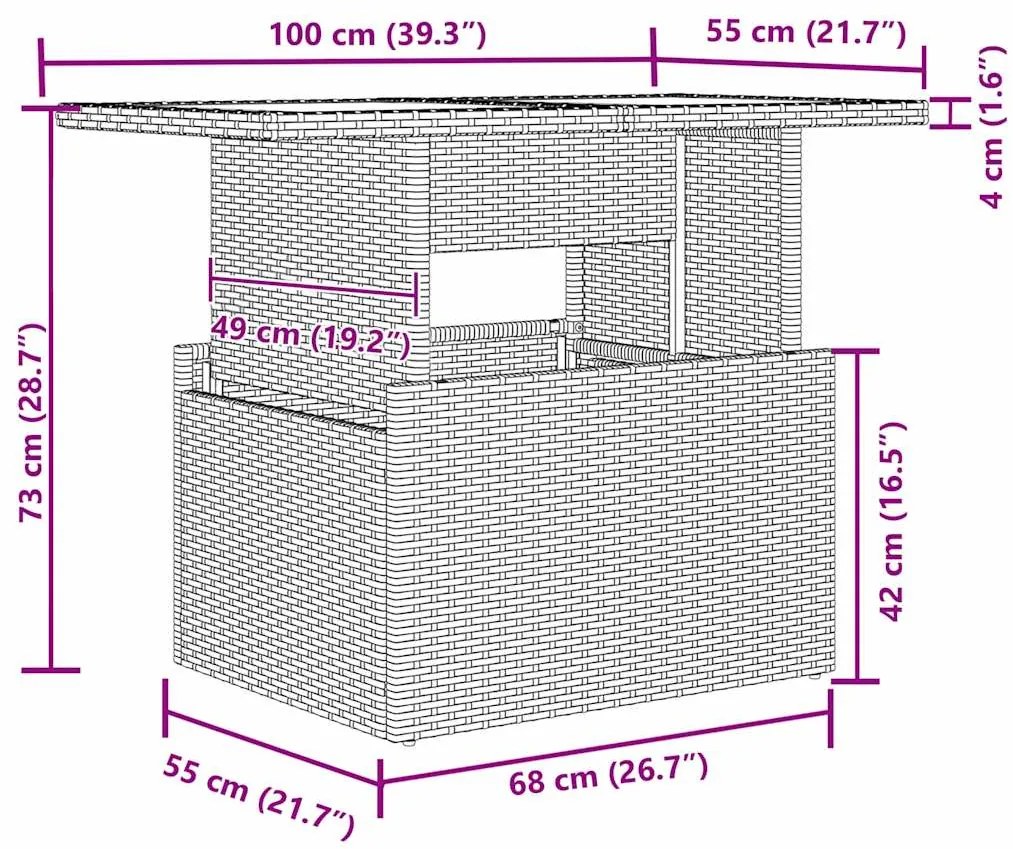 Conjunto de Sofá de Jardim com 6 Peças e Almofadas Preto Rattan Poly e