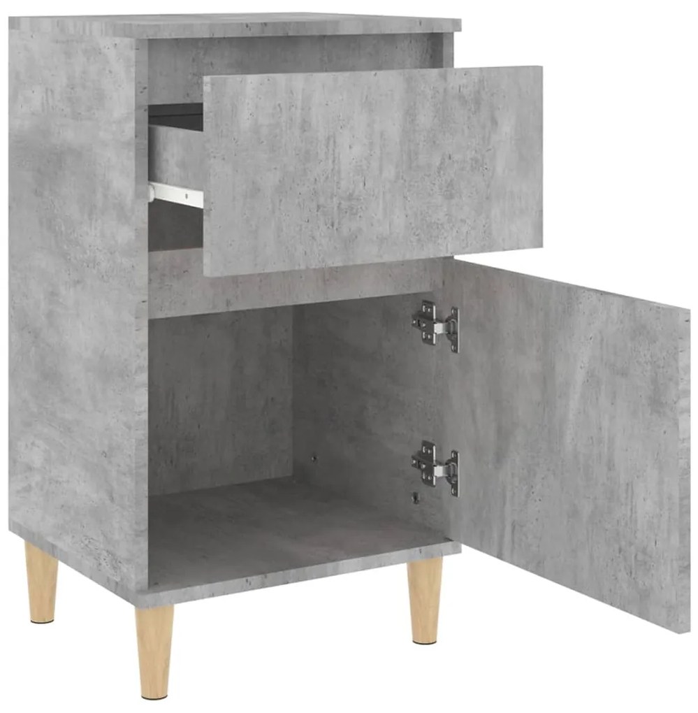 Mesa de cabeceira 40x35x70 cm cinzento cimento