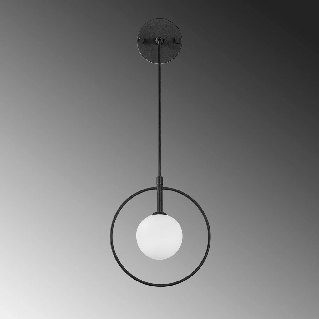 Aplique de Parede Geometri – Preto/Branco – 21 x 15 cm