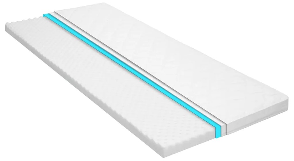 282770 vidaXL Sobrecolchão 100x200 cm perfil estilo ovo em espuma fria 6 cm
