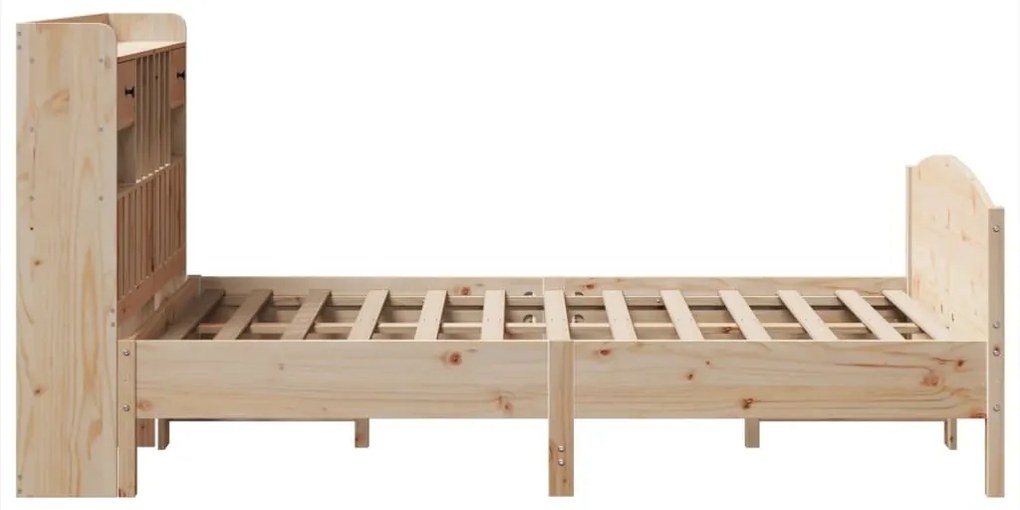 Cama com estante sem colchão 135x190 cm pinho maciço