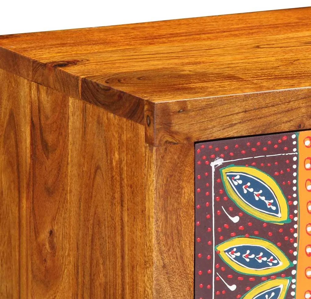 Armário de TV para parede 100x30x22 cm madeira acácia maciça