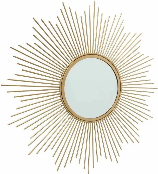 Espelho Dourado De Metal Sisu