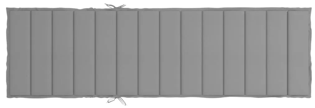 Almofadão p/ espreguiçadeira 200x70x3 cm tecido oxford cinzento
