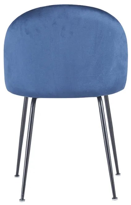 Pack 2 Cadeiras Black Dalnia Veludo - Azul