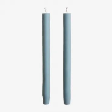 Pack De 2 Velas Decorativas Soraia Nevoeiro Azul - Sklum