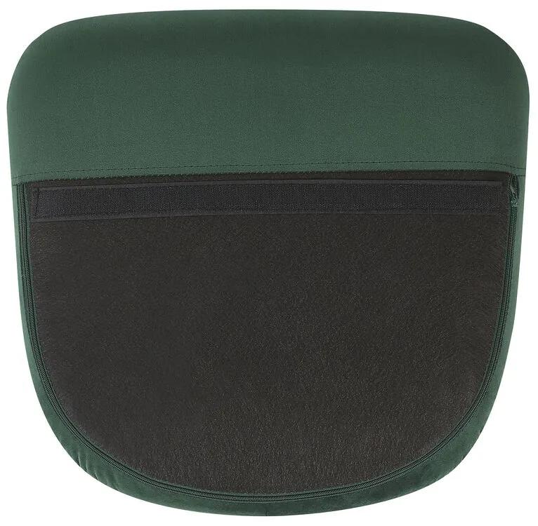 Cadeira de baloiço em veludo verde escuro ELLAN Beliani