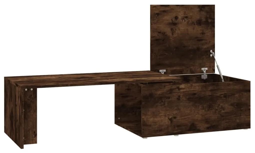 Mesa de centro 150x50x35cm derivados de madeira carvalho fumado