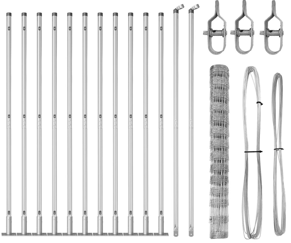Cerca de Campo vidaXL 1.4x25 m Aço Galvanizado