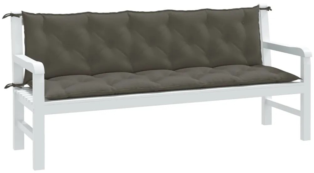 vidaXL Almofadões banco jardim 2pcs 180x50x7cm mesclado tecido