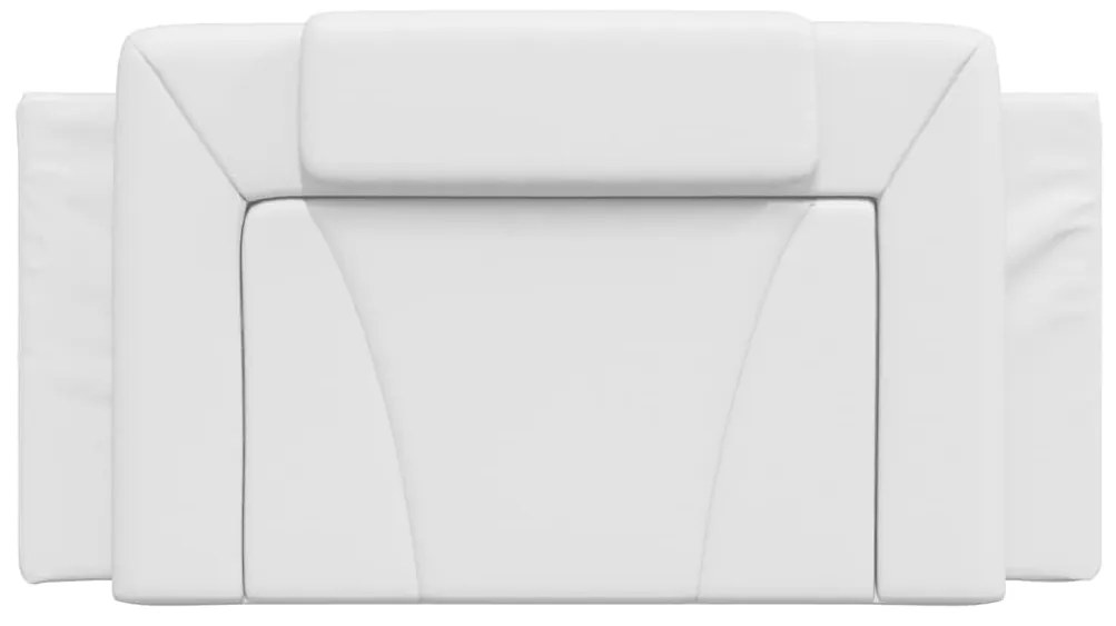 Almofadão de cabeceira 100 cm couro artificial branco
