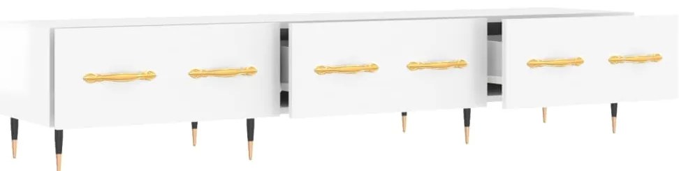 Móvel de TV 150x36x30 cm derivados de madeira branco brilhante