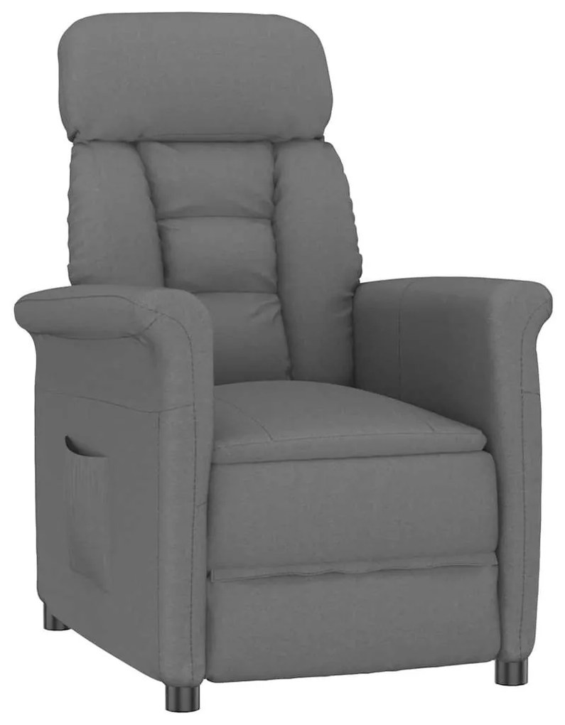 vidaXL Poltrona Recliner Cinza Escuro Cinzento escuro
