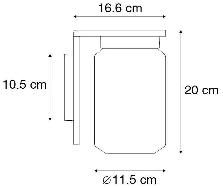 Candeeiro de parede moderno branco IP54 - Marshall Moderno