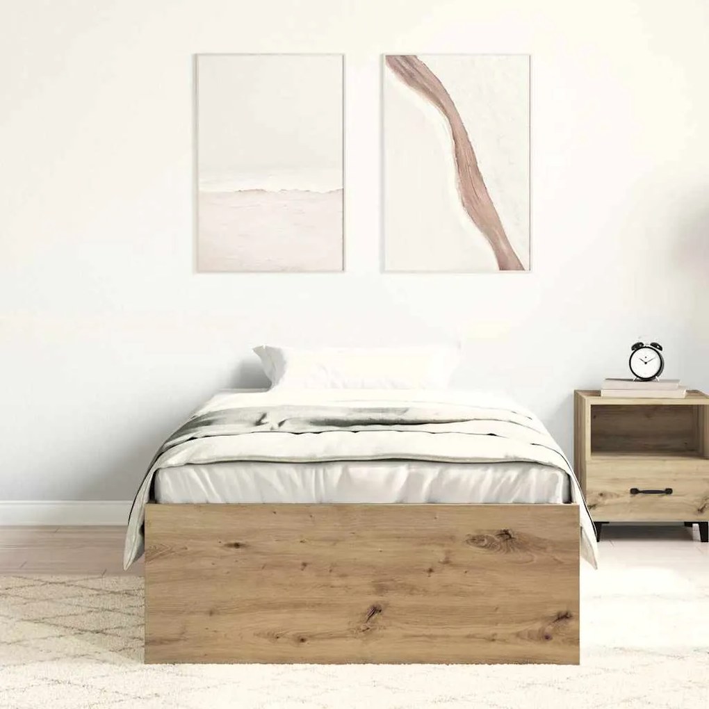 Estrutura de cama sem colchão 90x200cm derivados de madeira