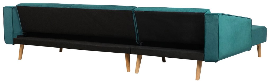 Sofá de canto em veludo verde versão direita VADSO Beliani