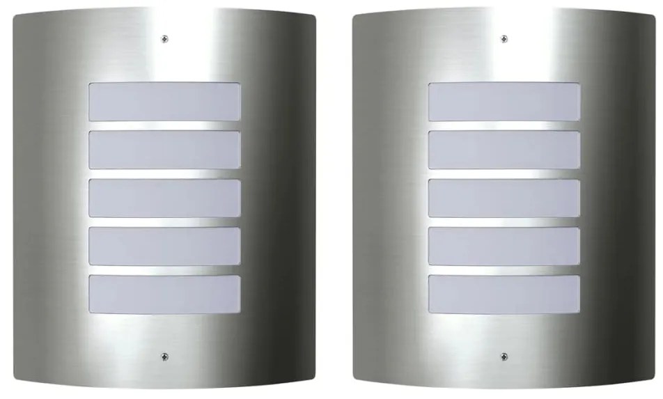 2 Candeeiros de parede à prova de água em aço inoxidável 60W