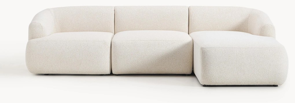 Sofá de canto modular em bouclé Sofia (3 lugares)