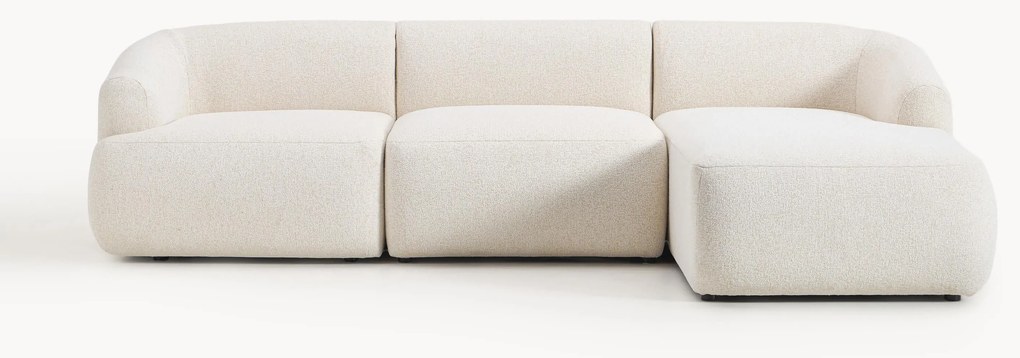 Sofá de canto modular em bouclé Sofia (4 lugares)