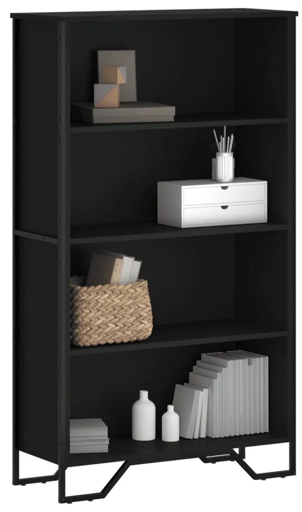 vidaXL Estante 80x31x137,5 cm derivados de madeira preto