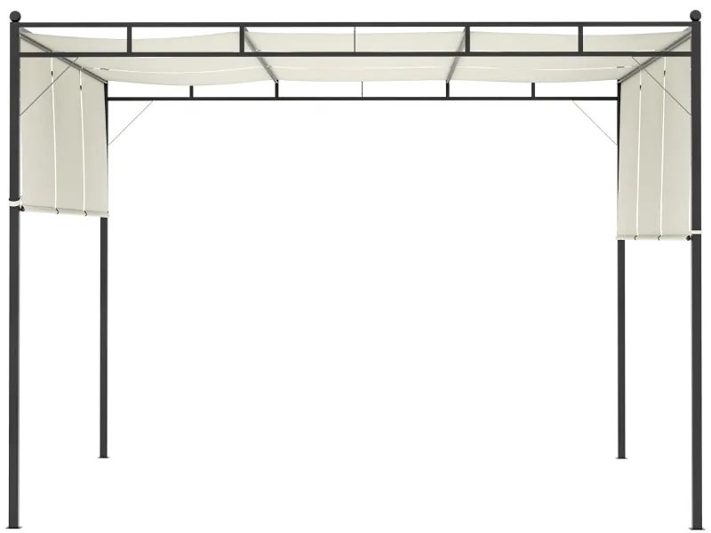 Pérgola de Jardim com Teto Retrátil em Aço - 3x3m
