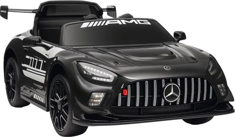 Carro Elétrico para Crianças Mercedes-AMG GT3 Evo12V com Controlo Remoto 2,4G e Motor Duplo 115x66x44 cm Preto