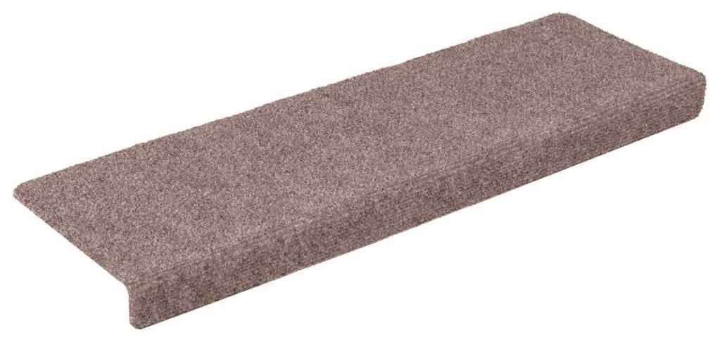Tapetes de escada autoadesivos 30 pcs 65x21x4 cm creme