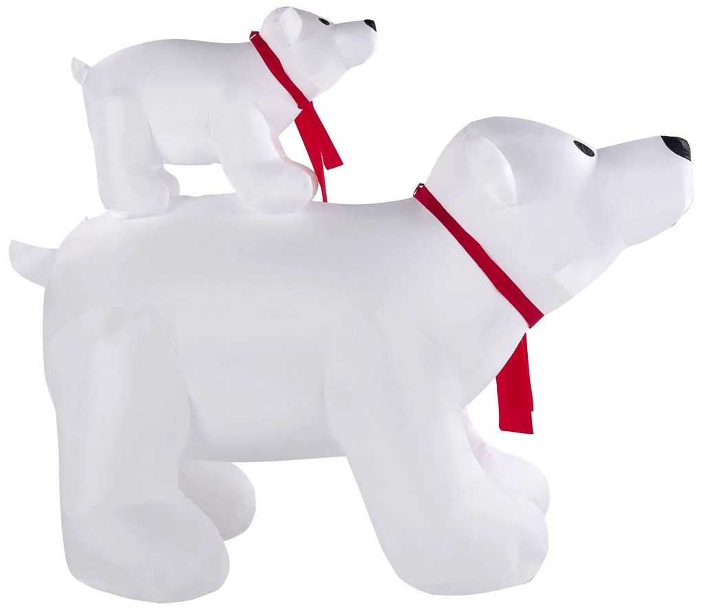 Urso polar insuflável com LED 160 cm branco KULTALA Beliani