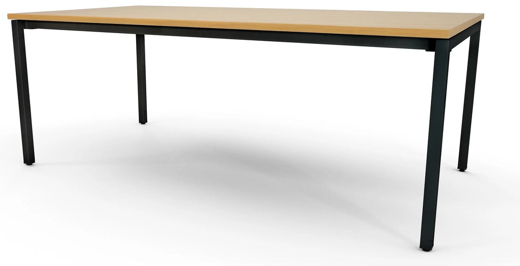 Mesa de Reunião 2400x1200mm - Alfa Preto/Faia