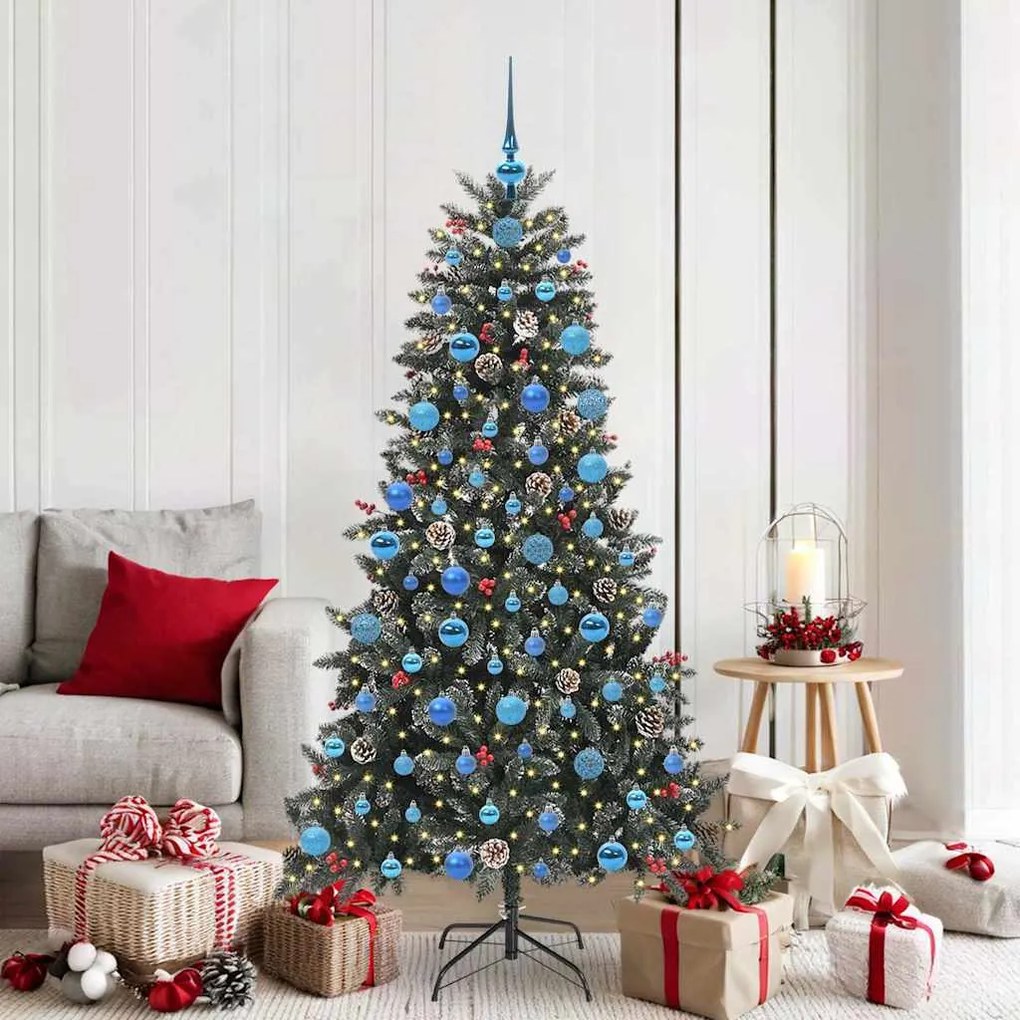 vidaXL Árvore de Natal Artificial Verde 180 cm PVC, Plástico e Aço