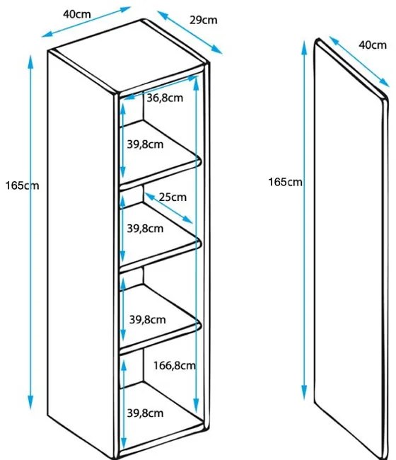 Conjunto de Móveis de Sala Guidões – 1,6 m – Modular em Branco com Móv