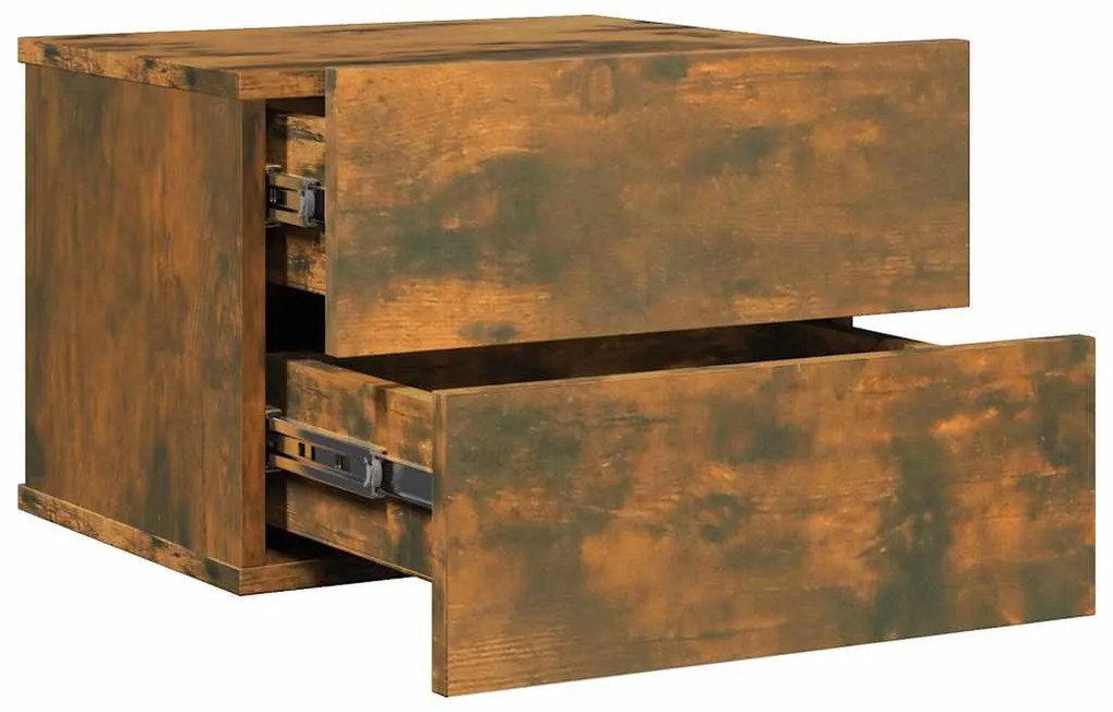Mesa cabeceira 40x30x30 cm derivados de madeira carvalho fumado