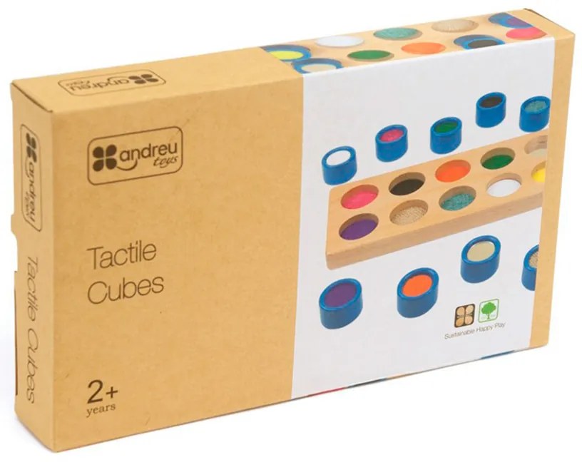 Jogo Didatico Andreutoys Cubos Tateis 10 Texturas