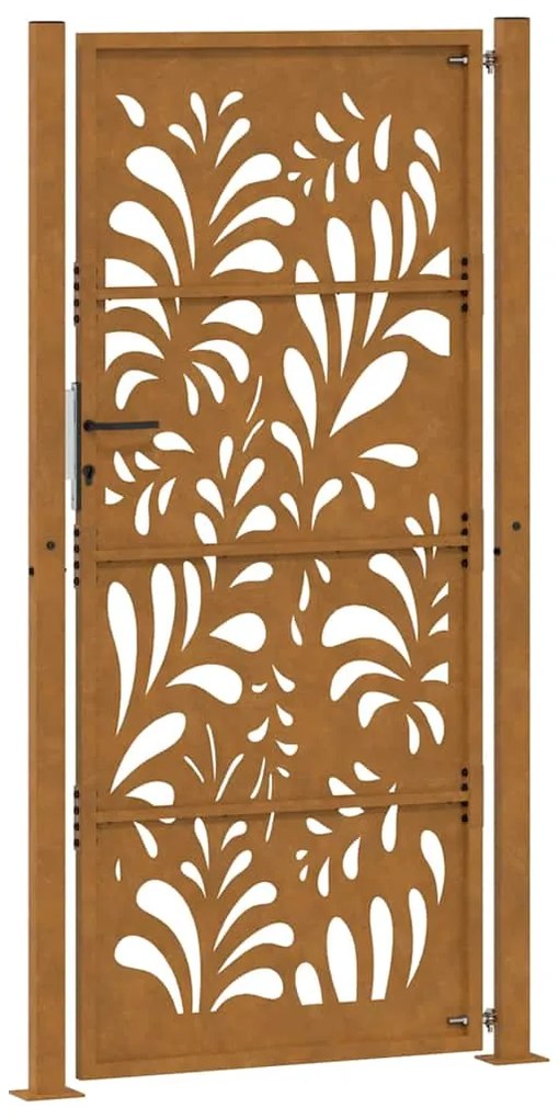 Portão de jardim 105x205 cm projeto de onda de aço resistente