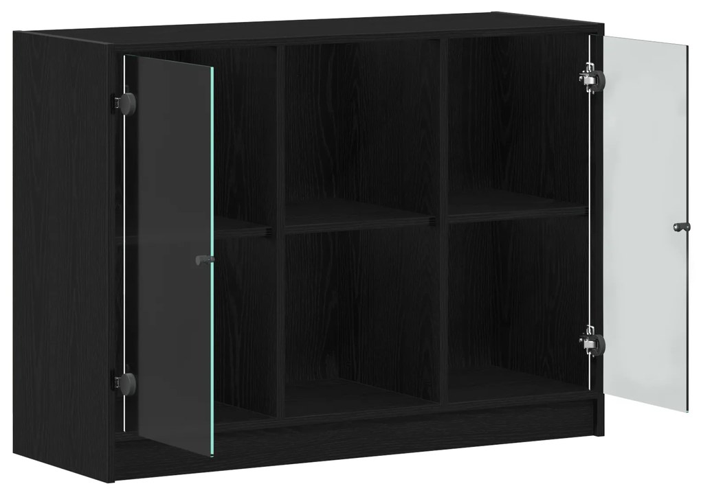 Buffet vidaXL Carvalho Preto 102x37x75,5 cm Madeira Ing.