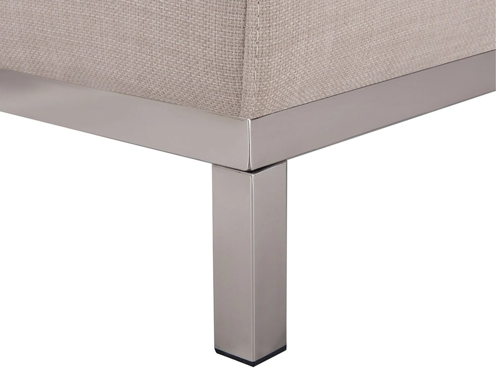 Sofá de canto em tecido creme à direita OSLO Beliani