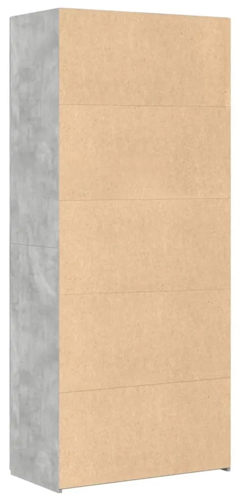 Armário alto 80x42,5x185 cm deriv. de madeira cinza cimento